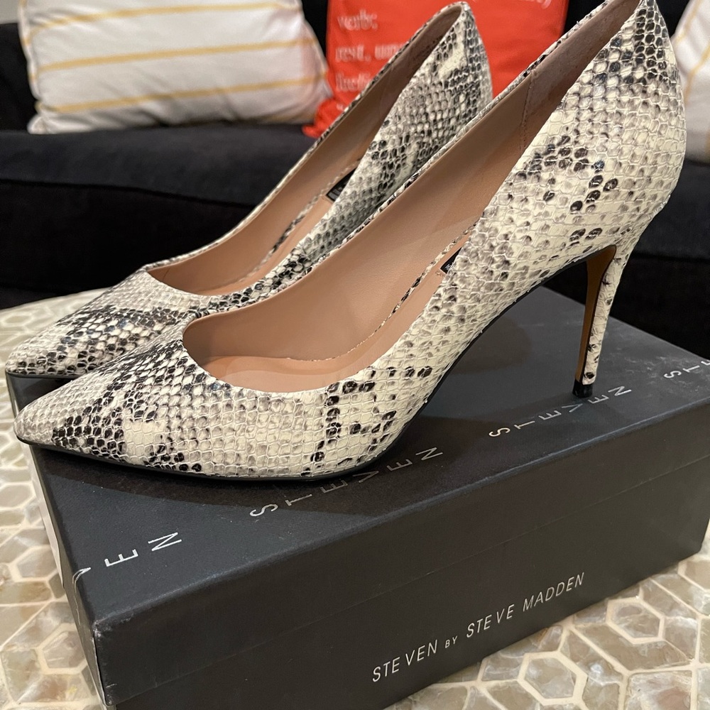 Snake-skin Print Steve by Steve Madden Heels
